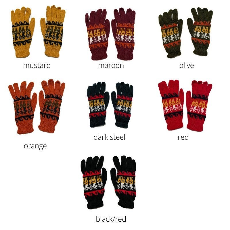 Soft & Warm Knit Winter Gloves Size SM Colorful Gloves