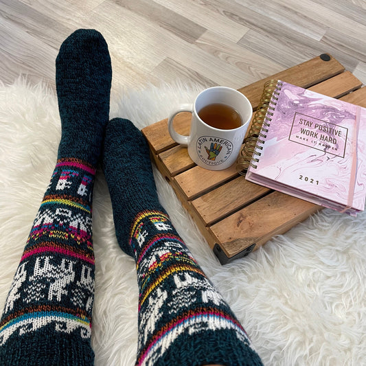 Warm Soft Winter Knitted Wool Socks | Colorful Socks | Size 6-8 US Adult Socks
