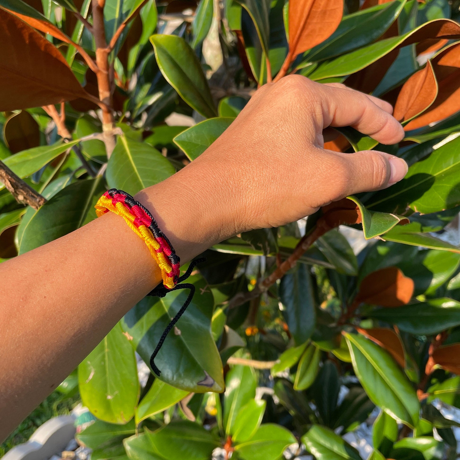Soccer Fan Country Flag Bracelet, Woven Team Spirit Jewelry