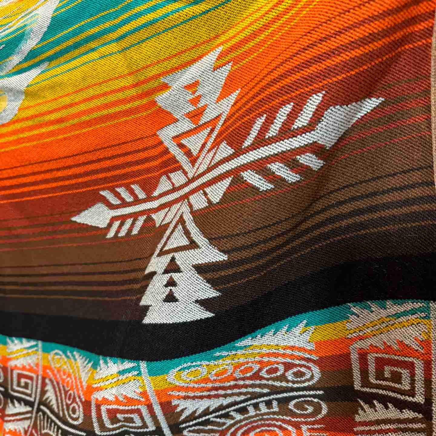 Desert Moon “Sky Eagle Dusk” Hooded Alpaca-Blend Poncho