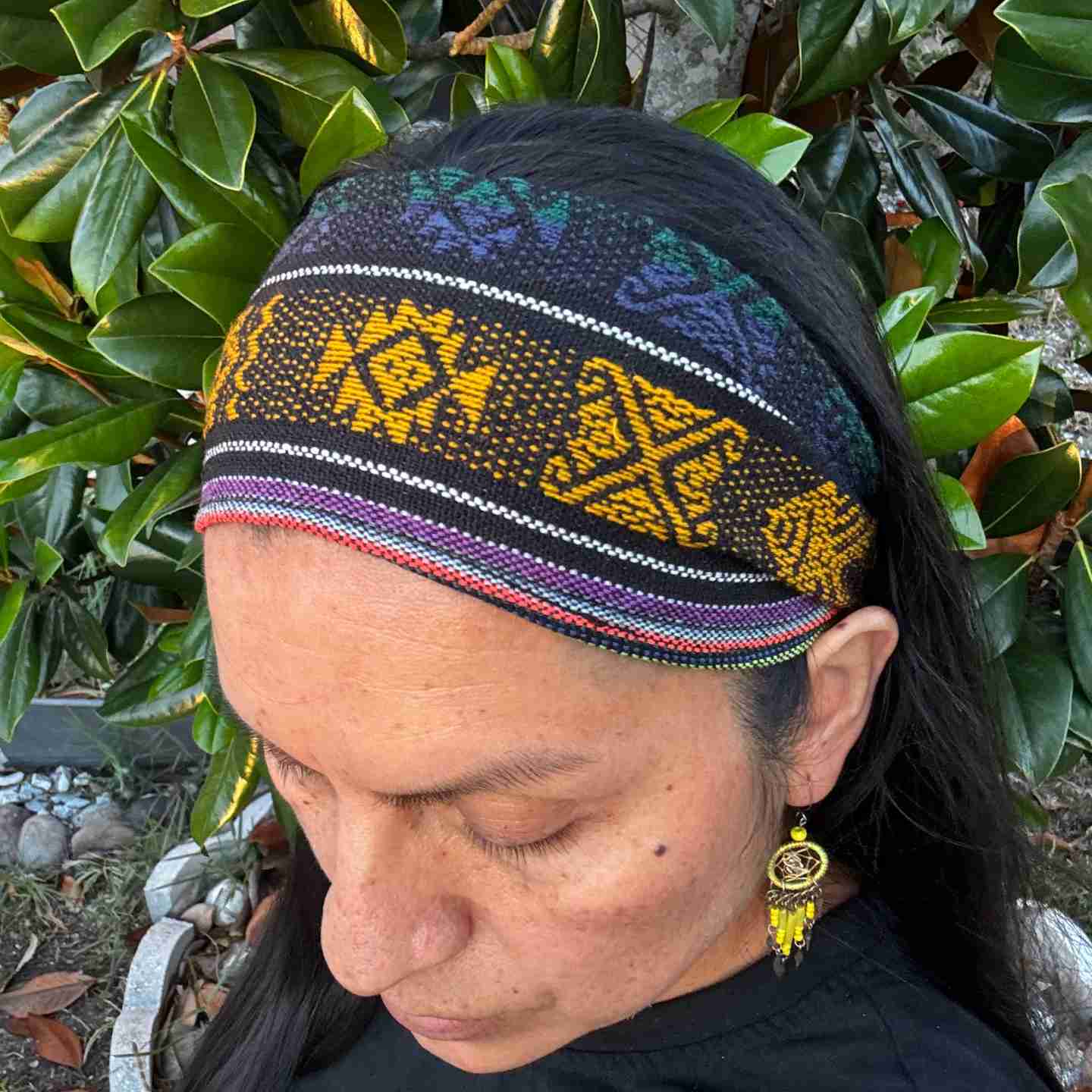 Handwoven Rasta Boho Narrow Headband