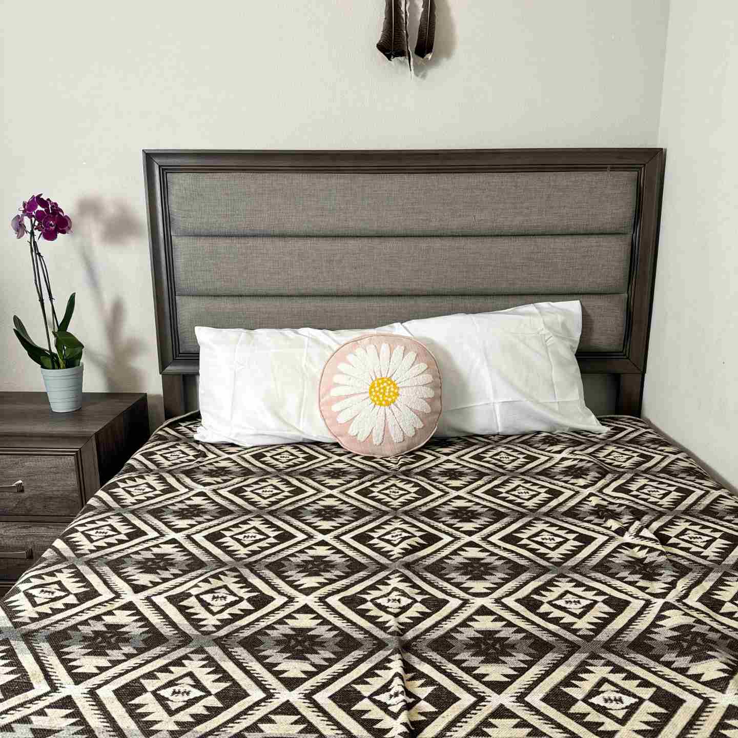 Black & White Sheep Wool Blanket | Ecuadorian Woven Throw