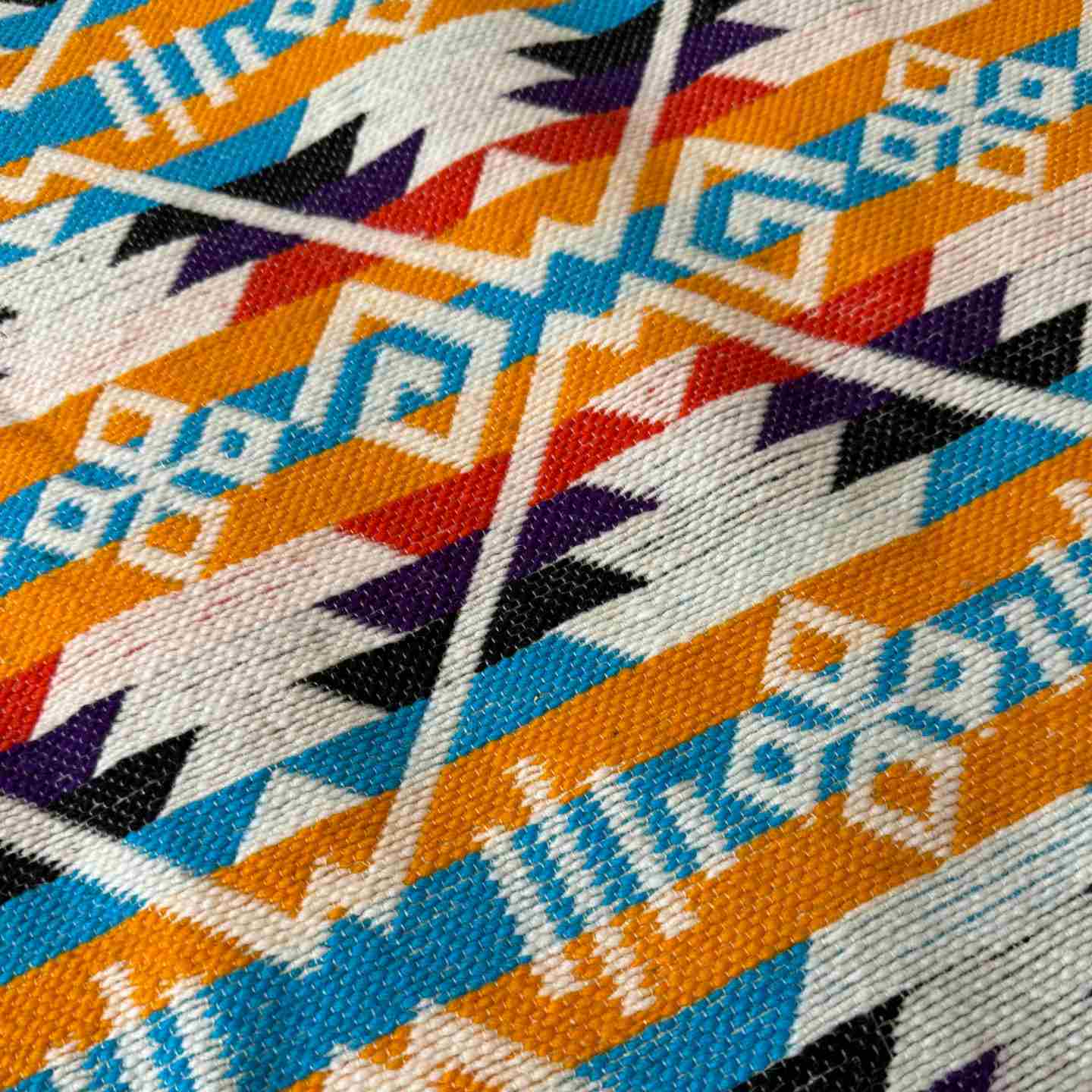 Black & White Sheep Wool Blanket | Ecuadorian Woven Throw