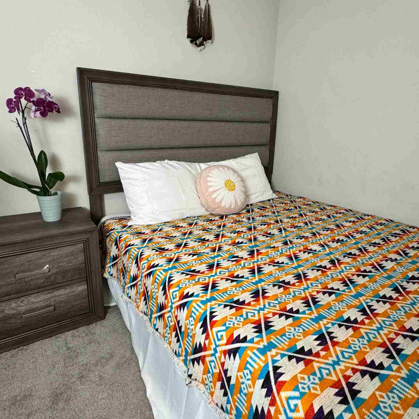 Black & White Sheep Wool Blanket | Ecuadorian Woven Throw