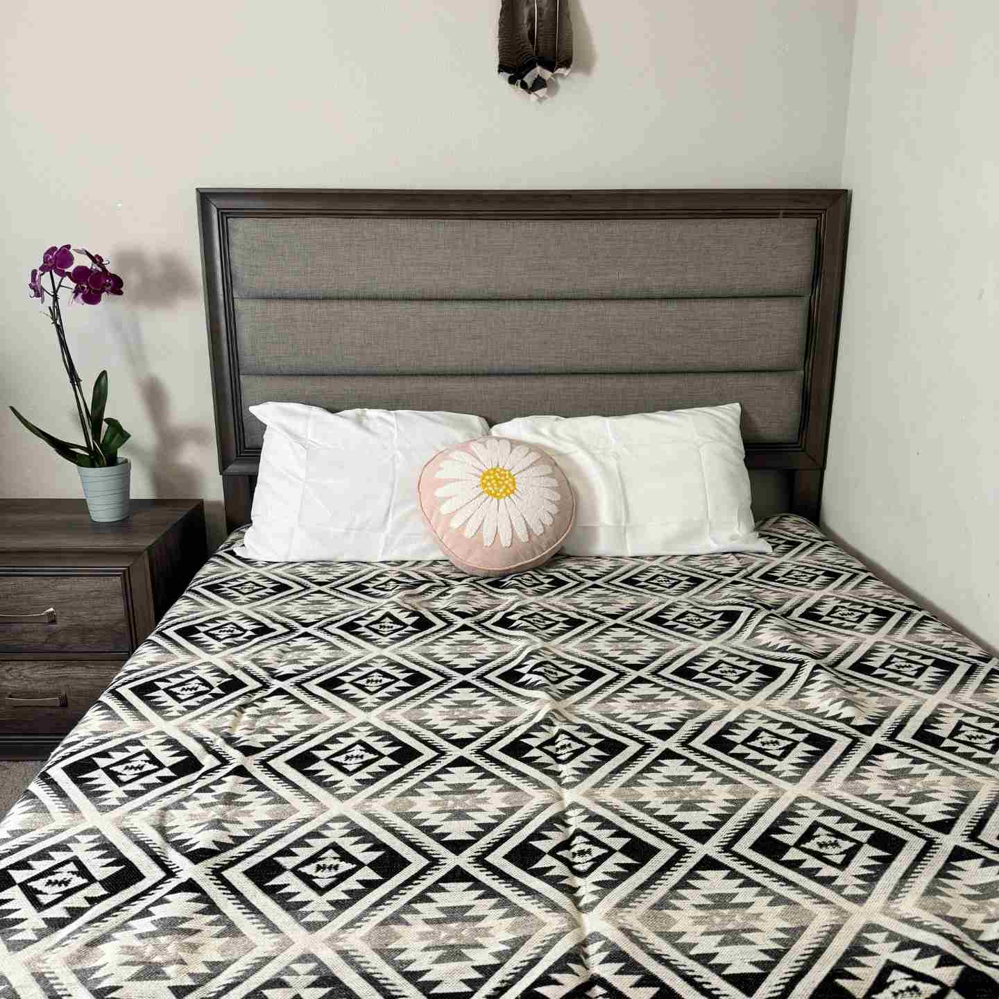 Black & White Sheep Wool Blanket | Ecuadorian Woven Throw