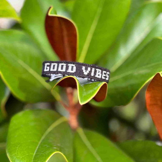 GOOD VIBES Affirmation Bracelet – Handmade Positive Energy Jewelry | Say It, Wear It, Believe It Collection