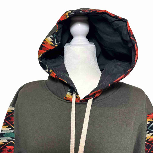 Handmade Hoodie Sweatshirt Jacket– Unisex, Size L