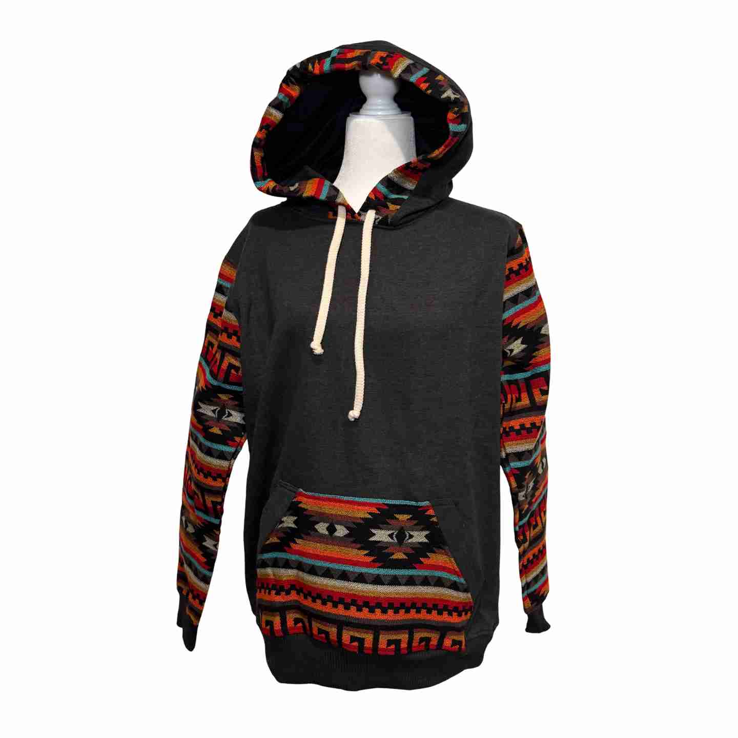 Handmade Hoodie Sweatshirt Jacket– Unisex, Size L
