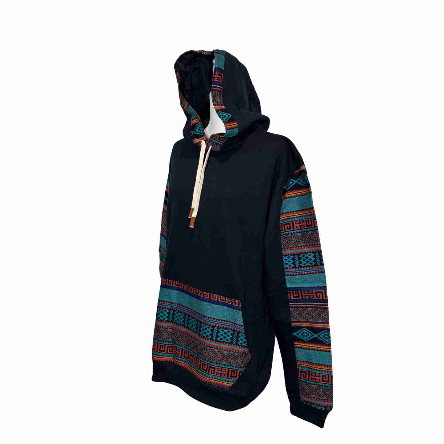 Handmade Hoodie Sweatshirt Jacket– Unisex, Size L