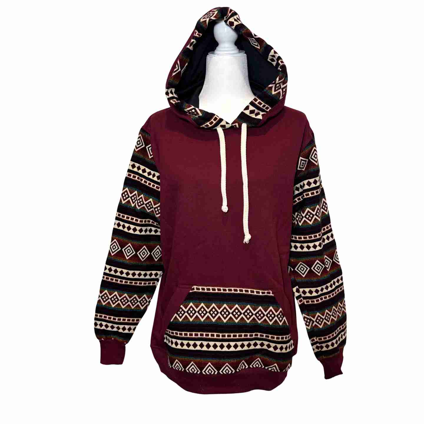 Handmade Hoodie Sweatshirt Jacket– Unisex, Size L